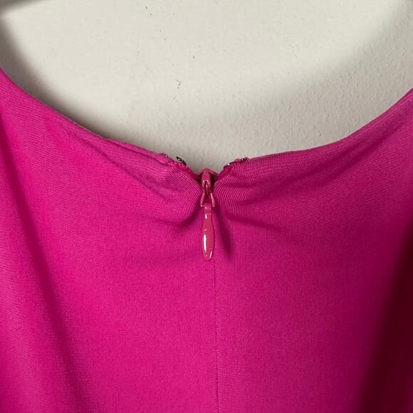 Calvin Klein Pink Cold Shoulder Square Neck Midi Dress Women's 10 - Picture 4 of 5
